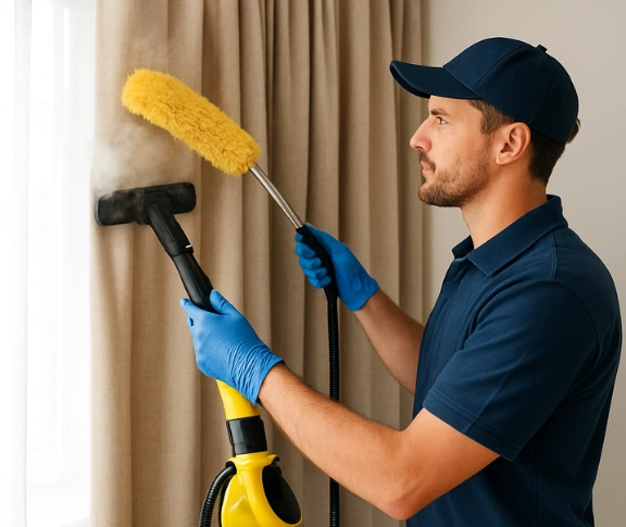 Trusted residential curtain cleaning technician Matty Curtain Cleaning newmarket QLD