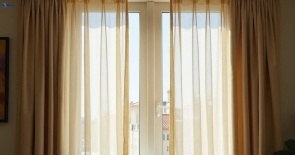 Dull dusty drapes in newmarket before professional cleaning